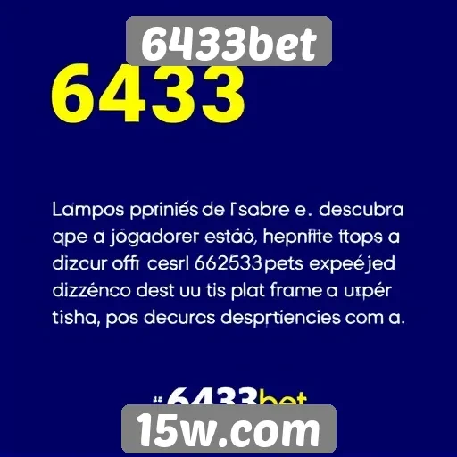 Opiniões de usuários sobre a 6433bet