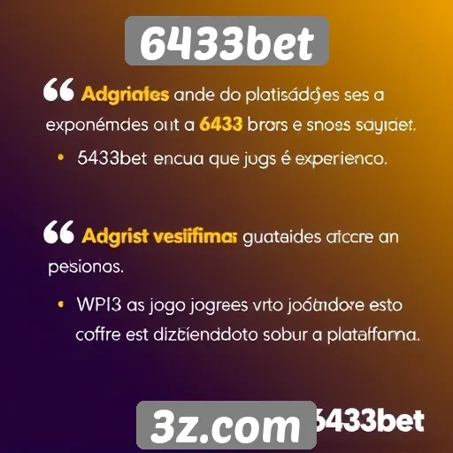 Avaliações de usuários sobre a experiência no 6433bet